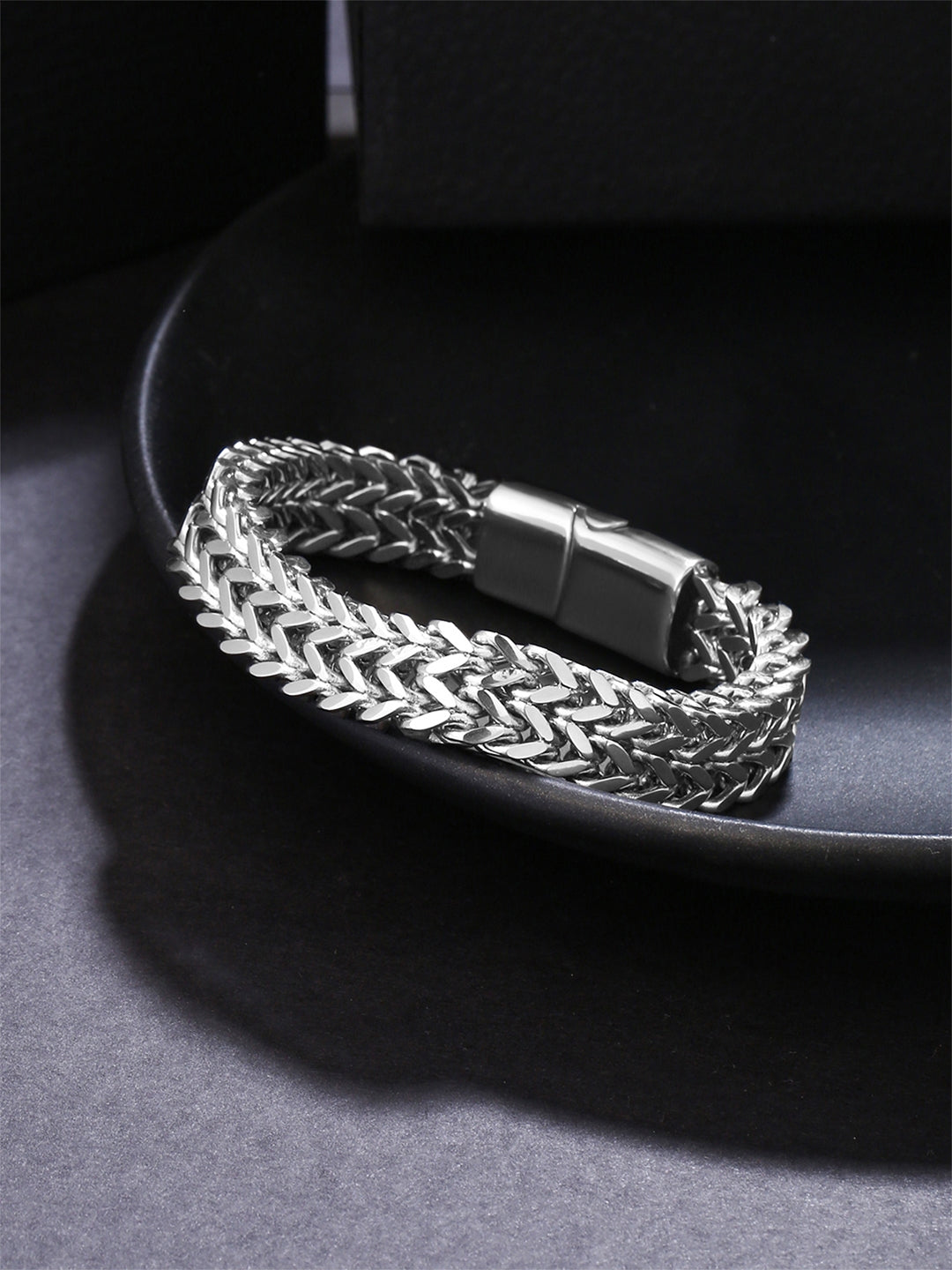 Men's Double-Layer Stainless Steel Bracelet – Stylish & Durable, Rust-Proof.