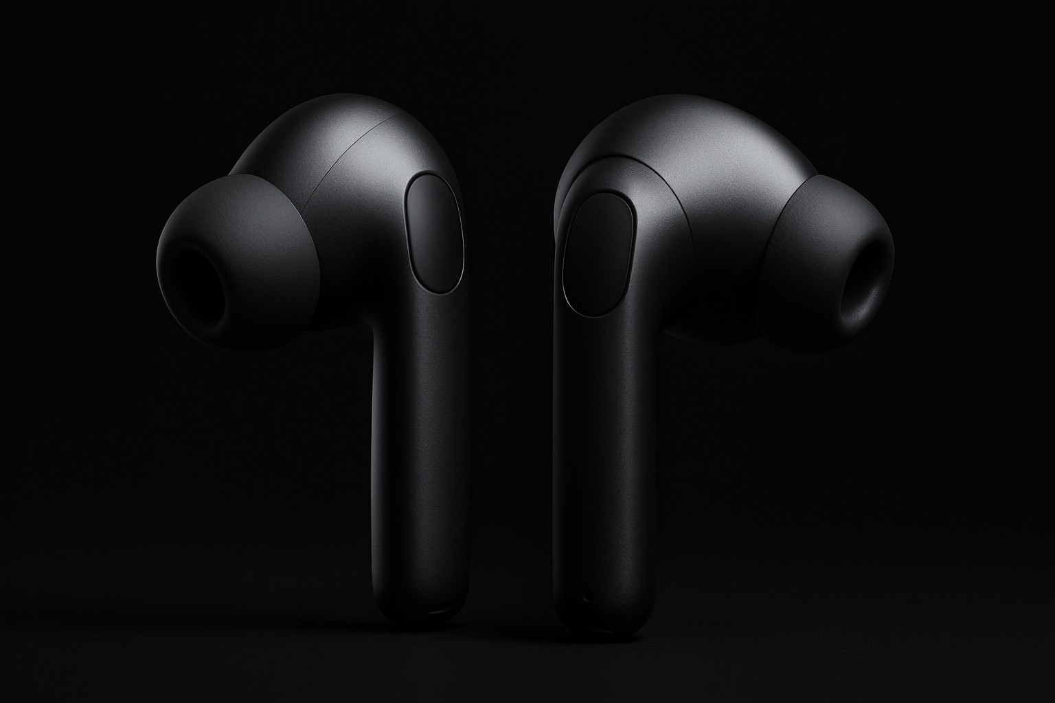 earbuds back ground black colour